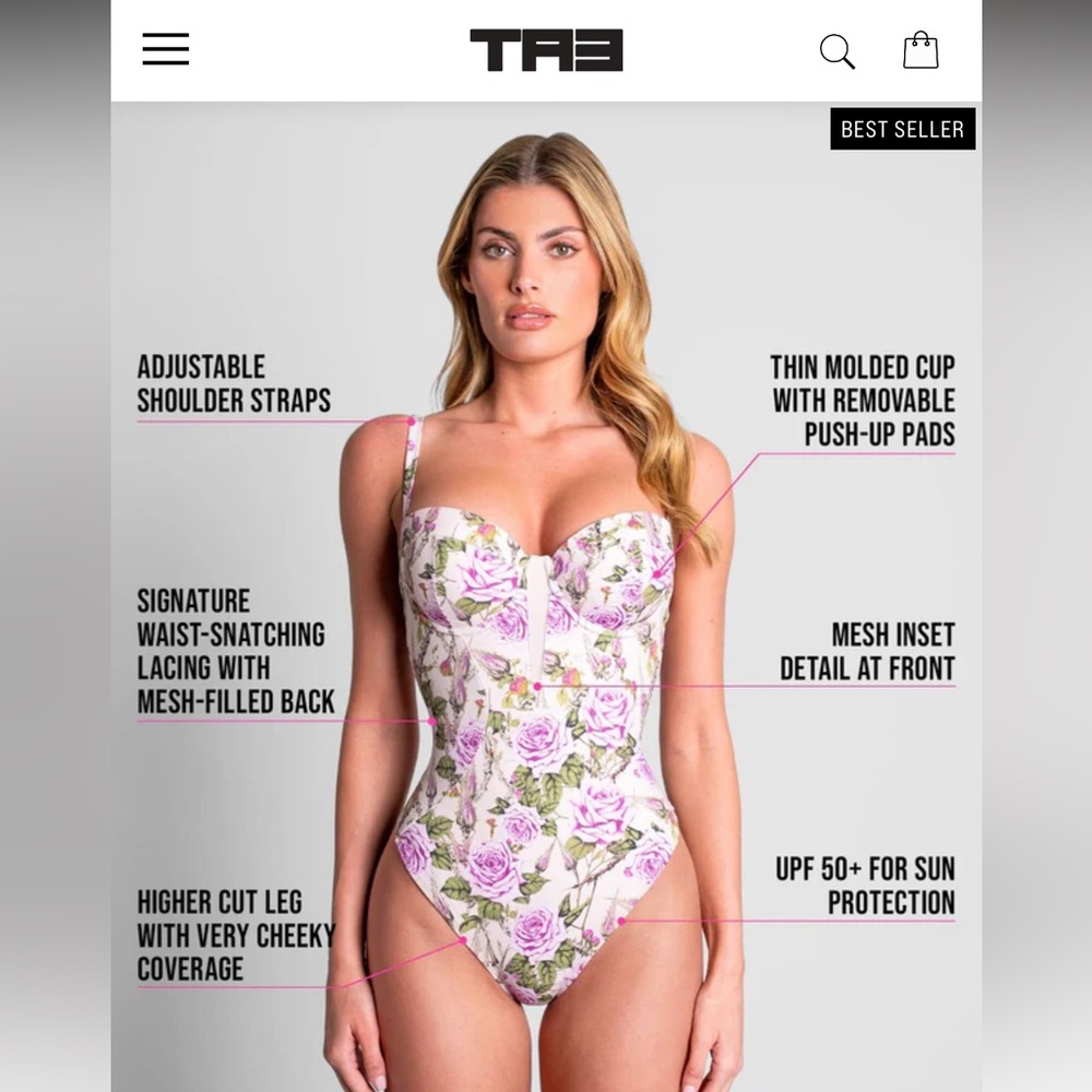 NWT💕TA3 Brazilian Bombshell- Lilac Thorny Rose 
SOLD OUT!! - Picture 2 of 10